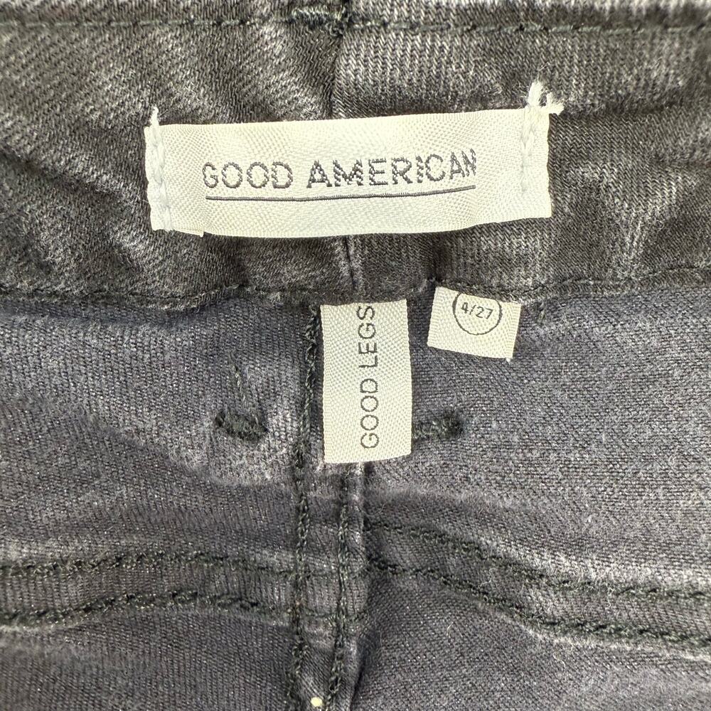 Good American Jeans Women's 4/27 Black Good Legs Skinny Preppy Normcore - Picture 5 of 12